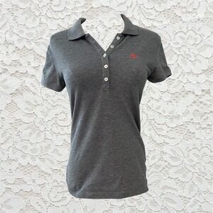 aeropostale fitted short sleeve polo top with coral logo